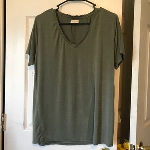 Olive Green V-Neck